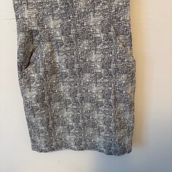 MM LaFleur Felisa Scribble Jacquard Sheath Dress Black Cream 6 - Picture 5 of 10